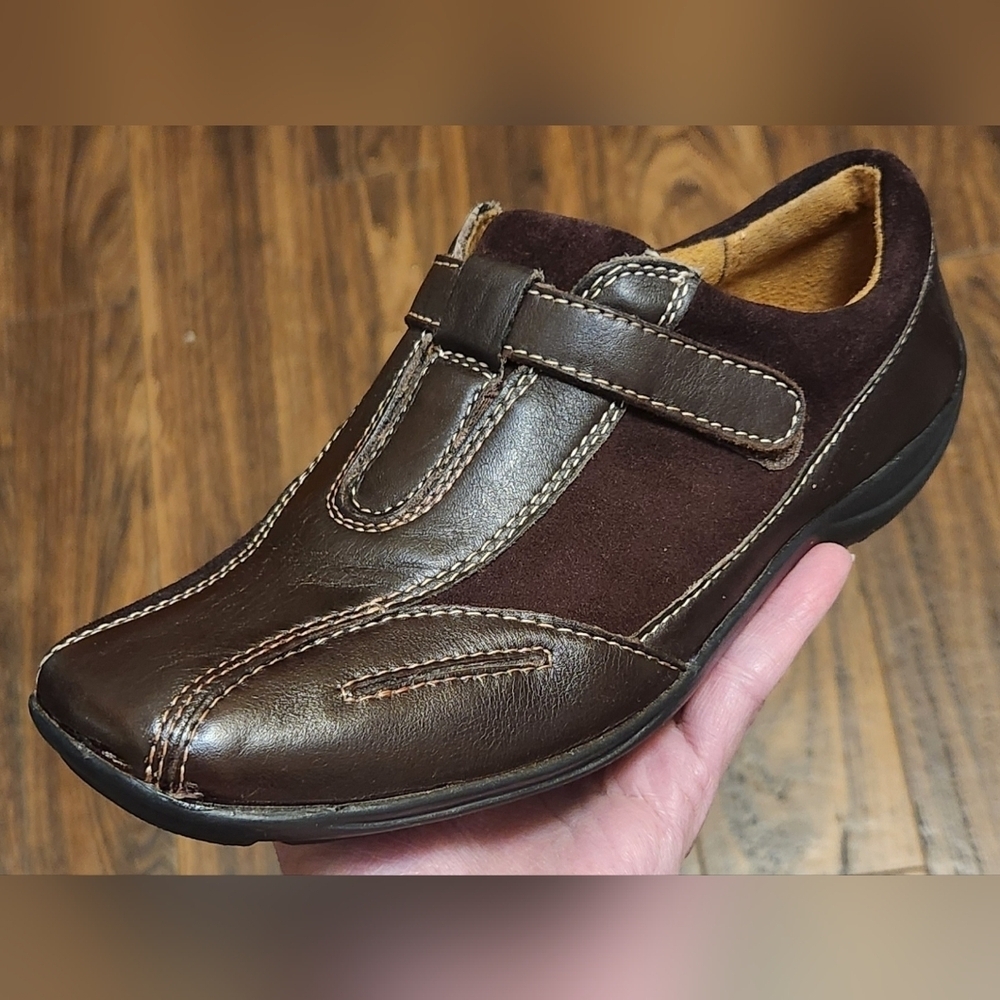 Naturalizer Dark Brown Leather Loafers Slip Ons Sz 6 1/2 - Picture 2 of 15